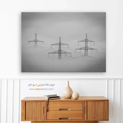 دکوراسیون لوکس مهندسی - سکوت صنعتی – تابلو سیاه و سفید - اسپو دکور