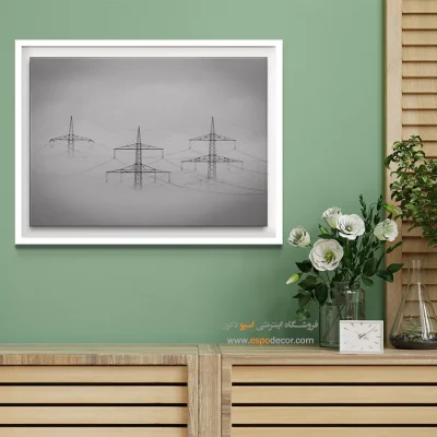 دکوراسیون لوکس مهندسی - سکوت صنعتی – تابلو سیاه و سفید - اسپو دکور