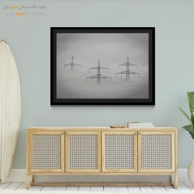 دکوراسیون لوکس مهندسی - سکوت صنعتی – تابلو سیاه و سفید - اسپو دکور