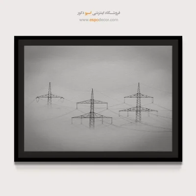 دکوراسیون لوکس مهندسی - سکوت صنعتی – تابلو سیاه و سفید - اسپو دکور