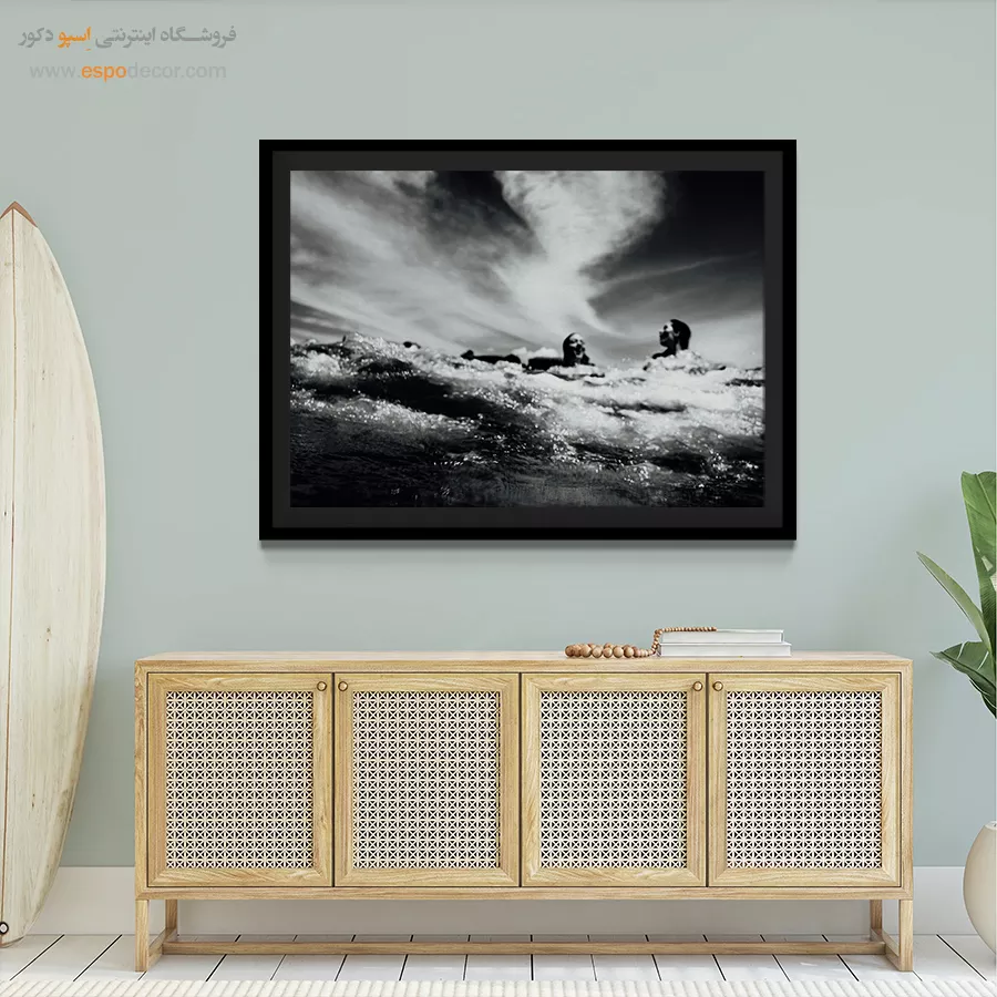 دکوراسیون داخلی با تابلو سیاه و سفید