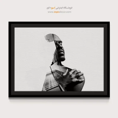 تابلو سیاه و سفید با طرح حیوانات