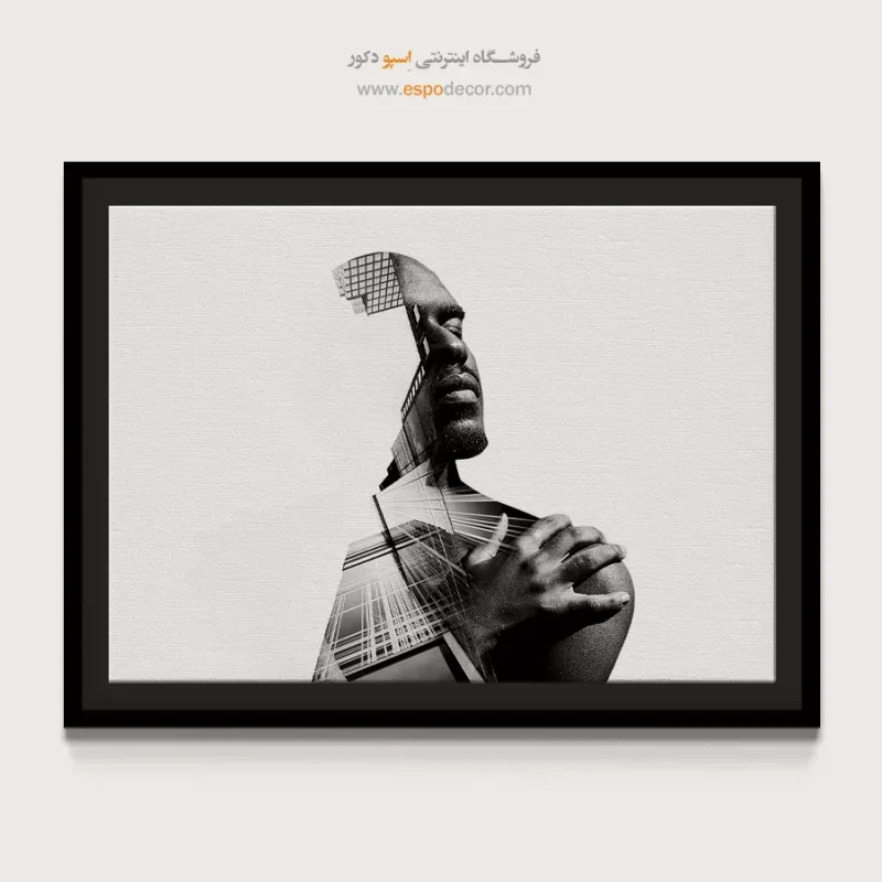 تابلو سیاه و سفید با طرح حیوانات