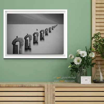 تابلو نقاشی سیاه و سفید شیک