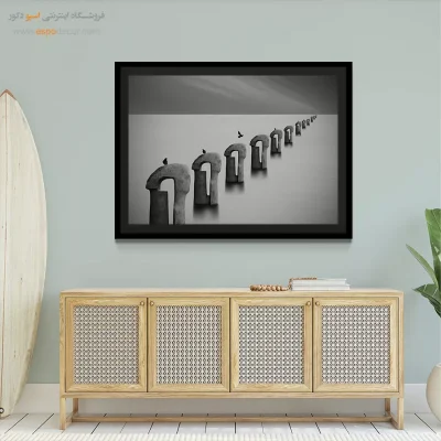 تابلو نقاشی سیاه و سفید شیک