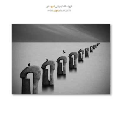 تابلو نقاشی سیاه و سفید شیک