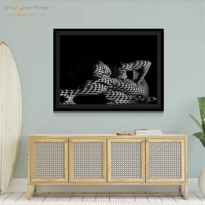 تابلو سیاه و سفید مدرن برای مزون - الگوی نقطه‌ای – تابلو سیاه و سفید - اسپو دکور