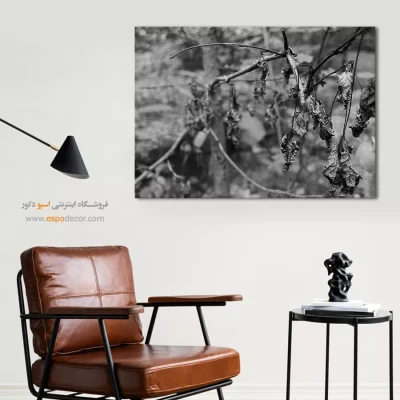 خرید تابلو بوم اتاق خواب سیاه و سفید - پایان تابستان – تابلو سیاه و سفید - اسپو دکور