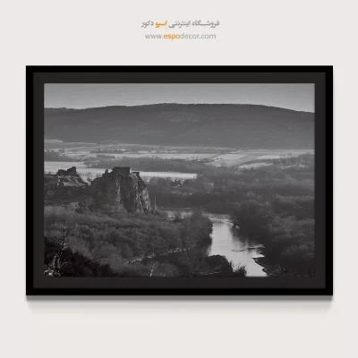خرید تابلو چاپی سیاه و سفید برای اتاق - پیچ و خم تاریخی – تابلو سیاه و سفید - اسپو دکور