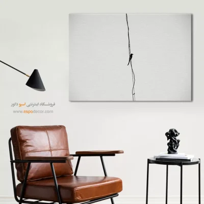 تابلو عکس مینیمالیسم - رهایی – تابلو سیاه و سفید - اسپو دکور