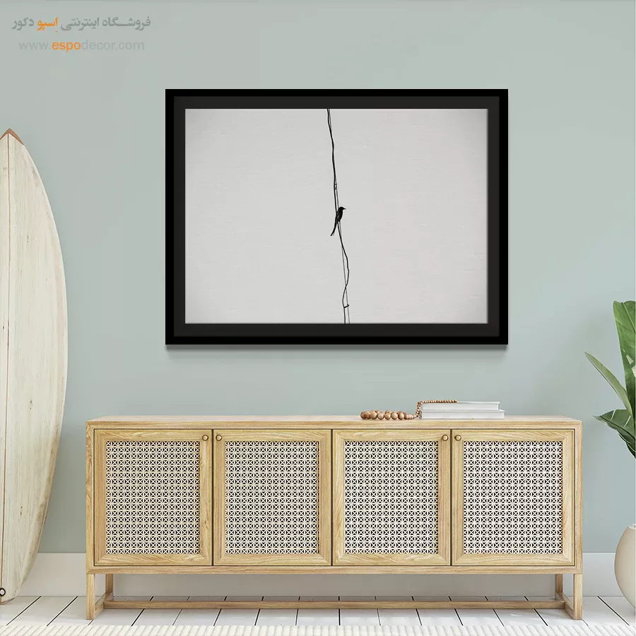 تابلو عکس مینیمالیسم - رهایی – تابلو سیاه و سفید - اسپو دکور