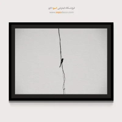تابلو عکس مینیمالیسم - رهایی – تابلو سیاه و سفید - اسپو دکور