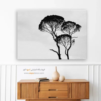 تابلو فانتزی سیاه و سفید جدید