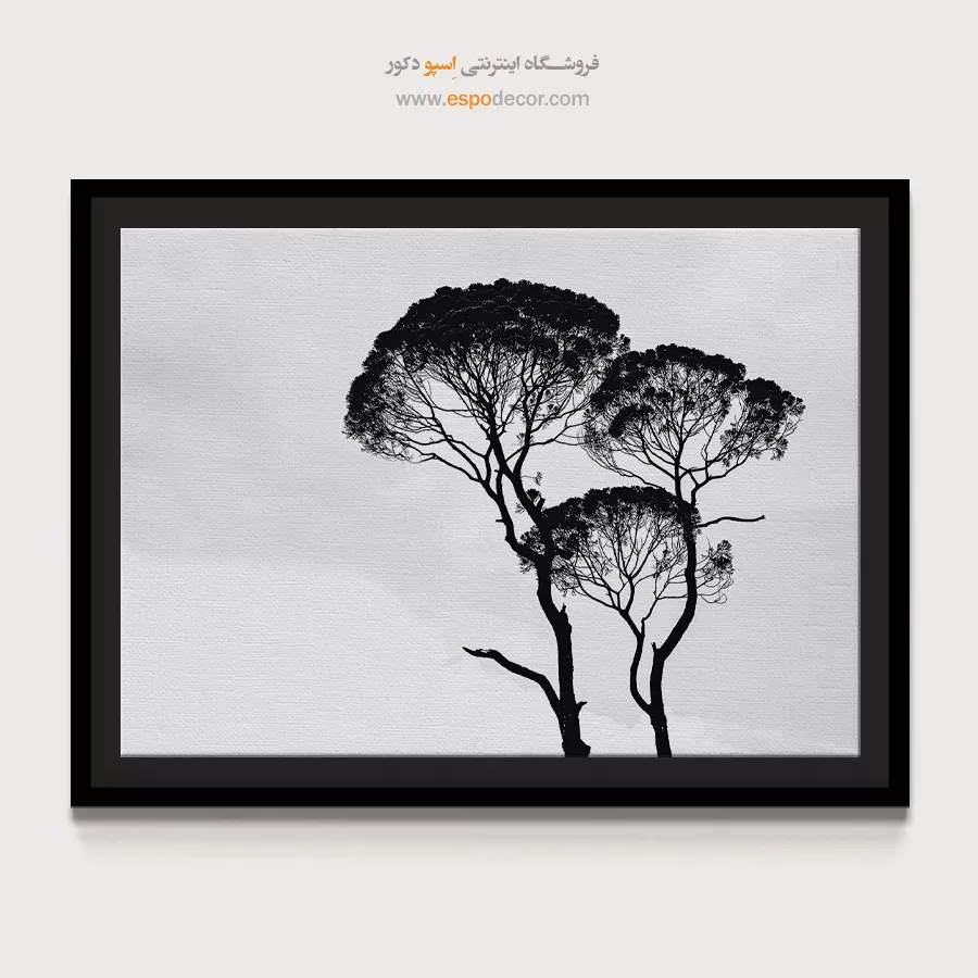 تابلو فانتزی سیاه و سفید جدید