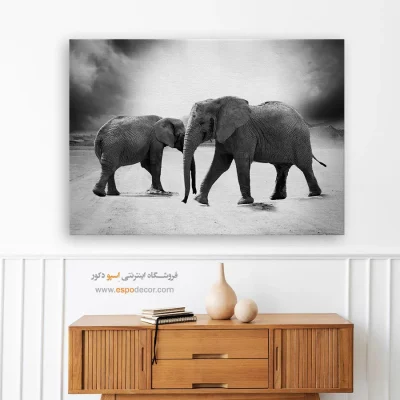 تابلو چاپی سیاه و سفید لوکس - زیر آسمان – تابلو سیاه و سفید - اسپو دکور