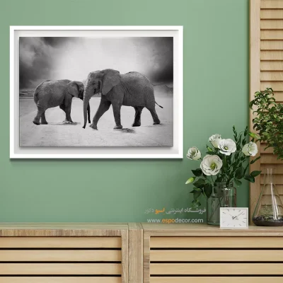 تابلو چاپی سیاه و سفید لوکس - زیر آسمان – تابلو سیاه و سفید - اسپو دکور