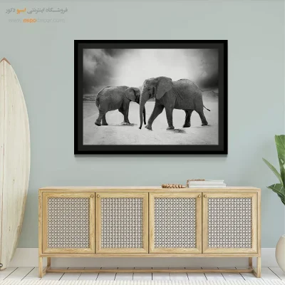 تابلو چاپی سیاه و سفید لوکس - زیر آسمان – تابلو سیاه و سفید - اسپو دکور