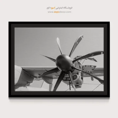 تابلو هنری برای آرایشگاه مردانه - چرخه‌ی عظیم – تابلو سیاه و سفید - اسپو دکور