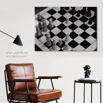 تابلو اتاق خواب سیاه و سفید مخصوص پذیرایی