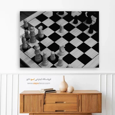 تابلو اتاق خواب سیاه و سفید مخصوص پذیرایی