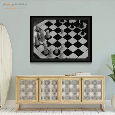 تابلو اتاق خواب سیاه و سفید مخصوص پذیرایی