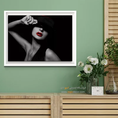 تابلو اتاق خواب سیاه و سفید - سایه‌ی اغوا – تابلو سیاه و سفید - اسپو دکور