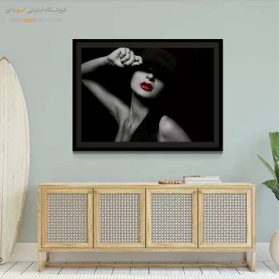 تابلو اتاق خواب سیاه و سفید - سایه‌ی اغوا – تابلو سیاه و سفید - اسپو دکور