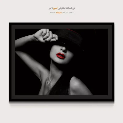 تابلو اتاق خواب سیاه و سفید - سایه‌ی اغوا – تابلو سیاه و سفید - اسپو دکور