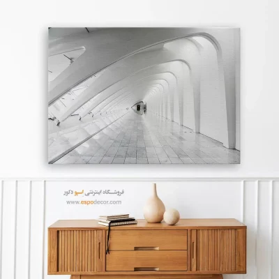 تابلو با رنگ روشن - تالار سفید – تابلو سیاه و سفید - اسپو دکور