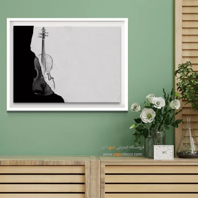 تابلو مینیمال موسیقی - سمفونی خاموش – تابلو سیاه و سفید - اسپو دکور