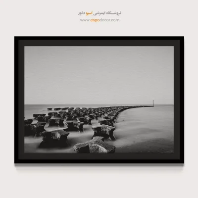 خرید تابلو شیک و زیبا - موج‌شکن – تابلو سیاه و سفید - اسپو دکور