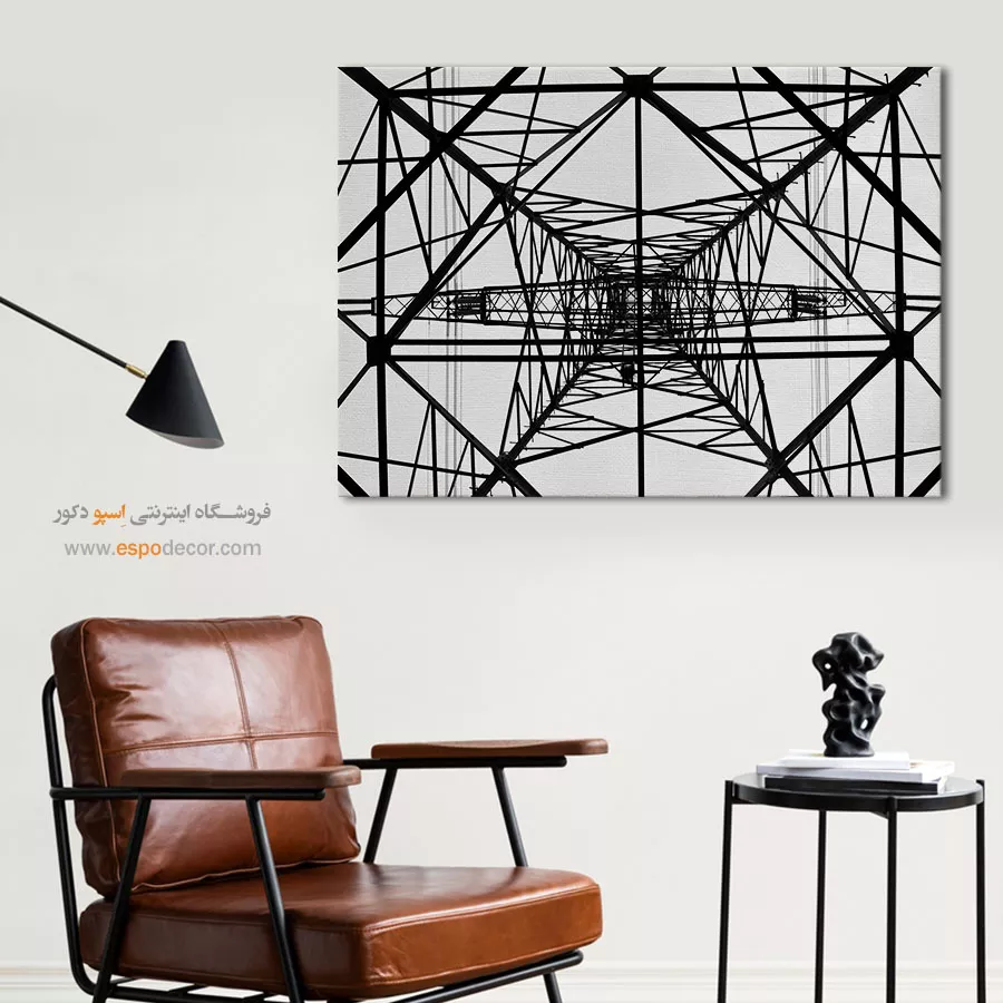 تابلو مدرن سیاه و سفید آنلاین