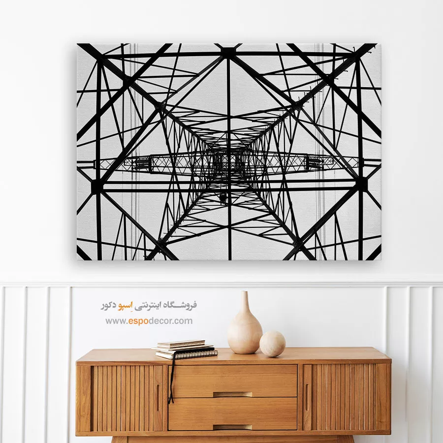 تابلو مدرن سیاه و سفید آنلاین