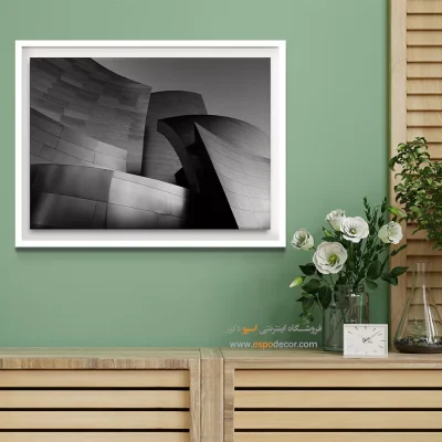 تابلو دیواری انتزاعی - کنسرت هال والت دیزنی – تابلو سیاه و سفید - اسپو دکور