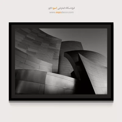 تابلو دیواری انتزاعی - کنسرت هال والت دیزنی – تابلو سیاه و سفید - اسپو دکور