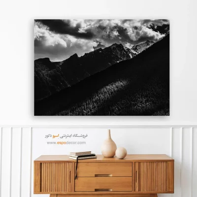 تابلو چاپی سیاه و سفید لوکس برای اتاق خواب