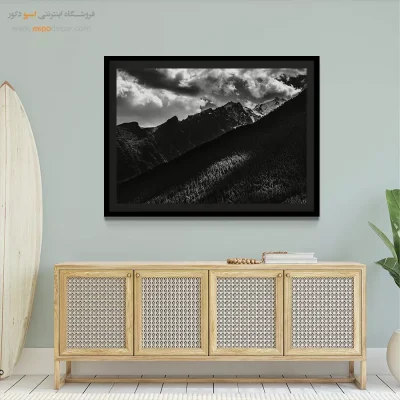 تابلو چاپی سیاه و سفید لوکس برای اتاق خواب