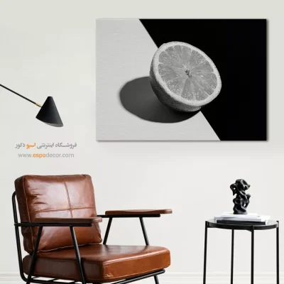 دکوراسیون آشپزخانه مدرن - مرکبات – تابلو سیاه و سفید - اسپو دکور