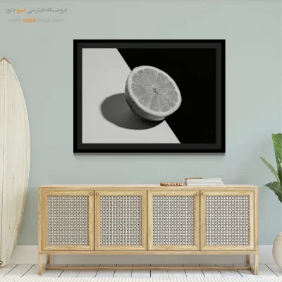 دکوراسیون آشپزخانه مدرن - مرکبات – تابلو سیاه و سفید - اسپو دکور