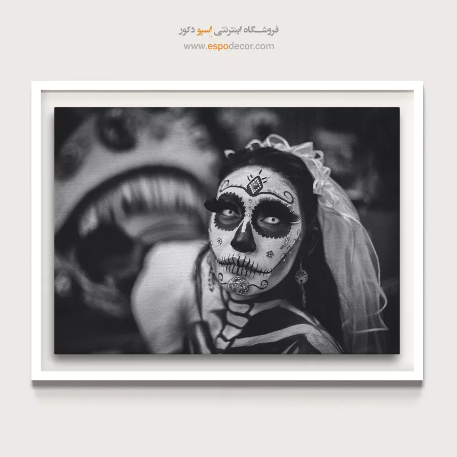 تابلو هنری سیاه و سفید برای اتاق مناسب هدیه