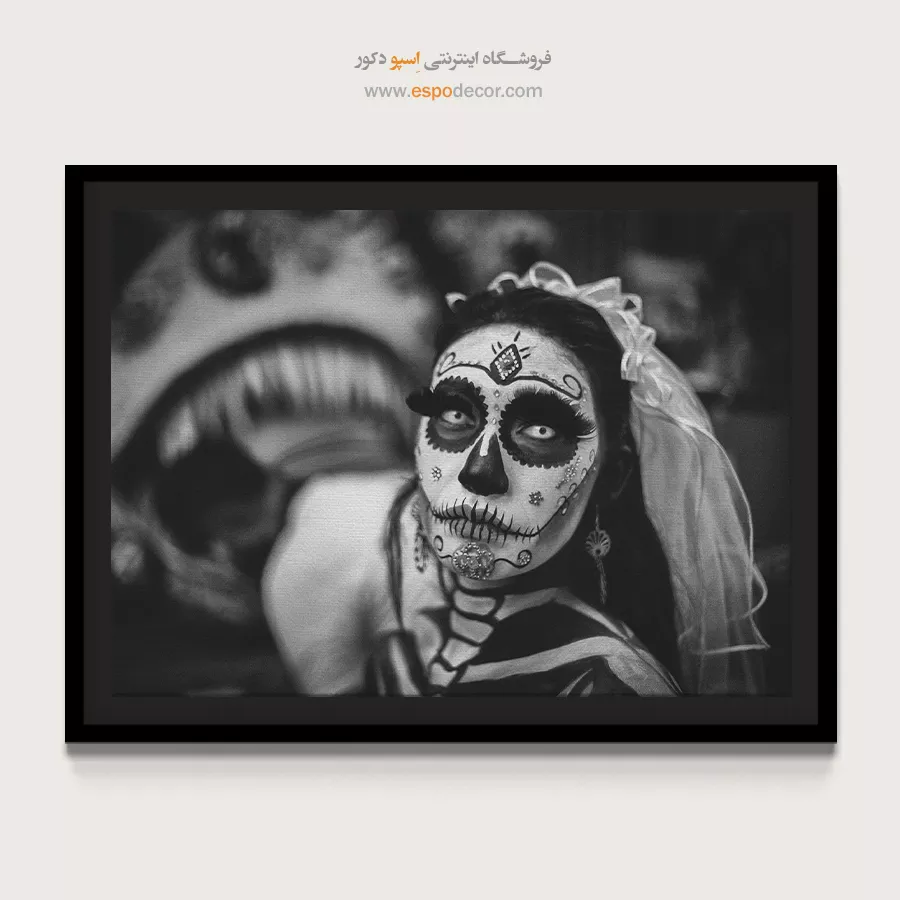 تابلو هنری سیاه و سفید برای اتاق مناسب هدیه