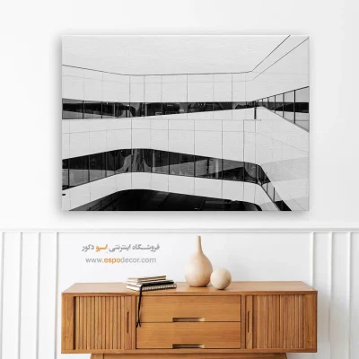 تابلو بوم تابلو هنری سیاه و سفید دکوراسیون