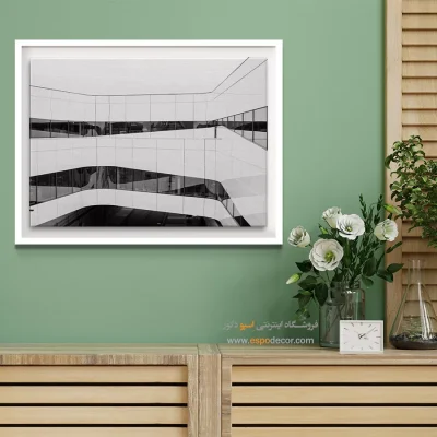 تابلو بوم تابلو هنری سیاه و سفید دکوراسیون