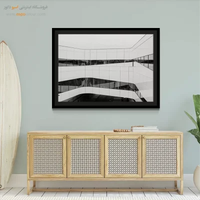 تابلو بوم تابلو هنری سیاه و سفید دکوراسیون