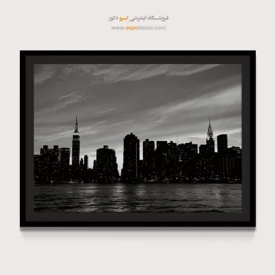 تابلو بوم با تصاویر نیویورک - منهتن – تابلو سیاه و سفید - اسپو دکور