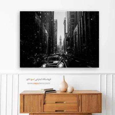 بهترین تابلو سیاه و سفید برای دکور - برج ساعت  – تابلو سیاه و سفید - اسپو دکور