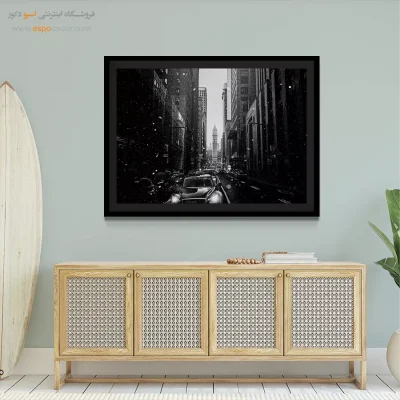 بهترین تابلو سیاه و سفید برای دکور - برج ساعت  – تابلو سیاه و سفید - اسپو دکور