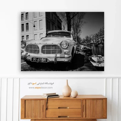 تابلو ماشین ولوو سیاه و سفید - ولوو – تابلو سیاه و سفید - اسپو دکور