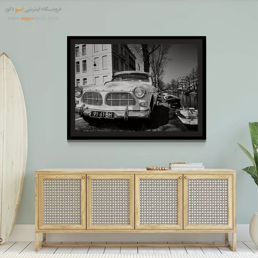 تابلو ماشین ولوو سیاه و سفید - ولوو – تابلو سیاه و سفید - اسپو دکور