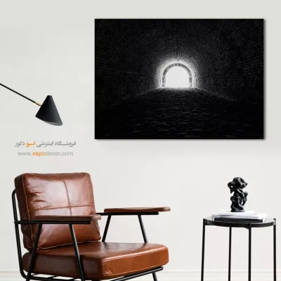 سفارش تابلو بوم سیاه و سفید مدرن - طاق آجری – تابلو سیاه و سفید - اسپو دکور